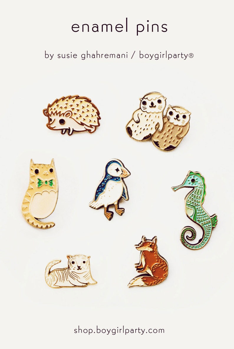 SEA OTTER PIN Otters Holding Hands Enamel Pin Otter Jewelry otter lapel pin otter enamel pin cute otters pin cute pin image 5