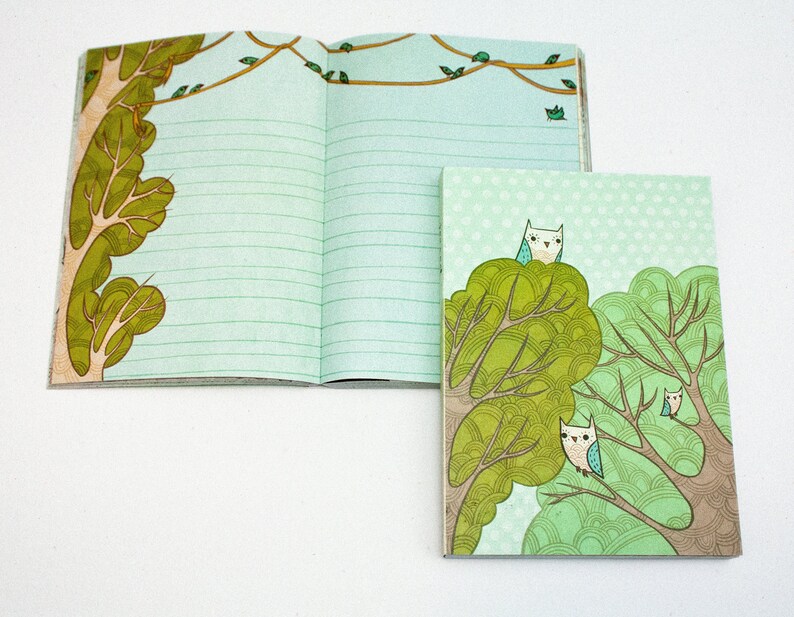 TREE JOURNAL Notebook for Journaling Owl Journal writing Etsy