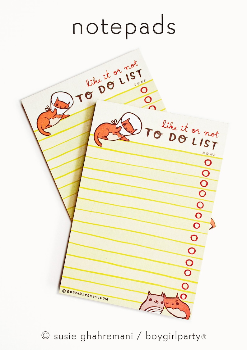 Cat lover gift  TO DO LIST notepad  funny notepad funny image 2