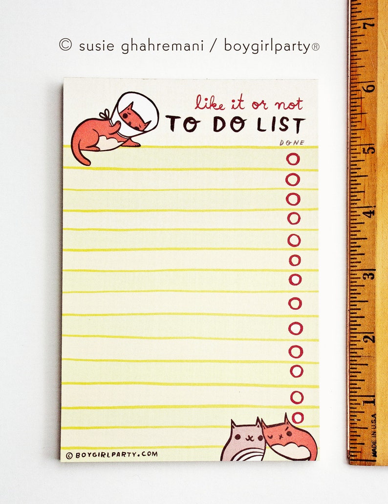 Cat lover gift  TO DO LIST notepad  funny notepad funny image 4