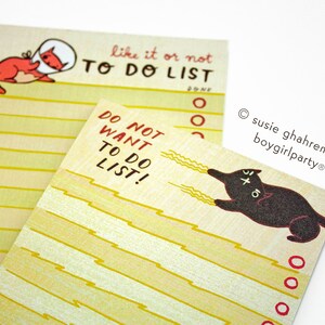 Cat lover gift - TO DO LIST notepad - funny notepad, funny gift for her, cat to do list, cat lady gifts, funny teacher gift, cat gifts image 6