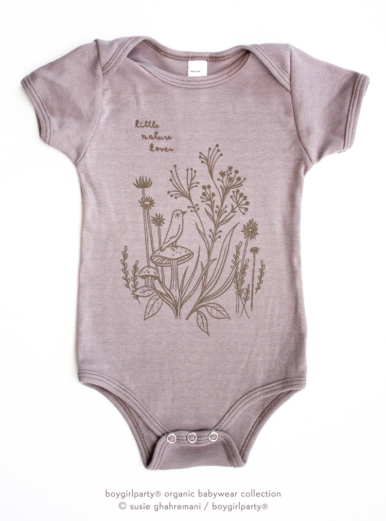 Nature Lover Baby Clothing Little Nature Lover Baby Bodysuit Organic Cotton Baby Clothes, shop organic baby clothes, nature baby clothes image 6