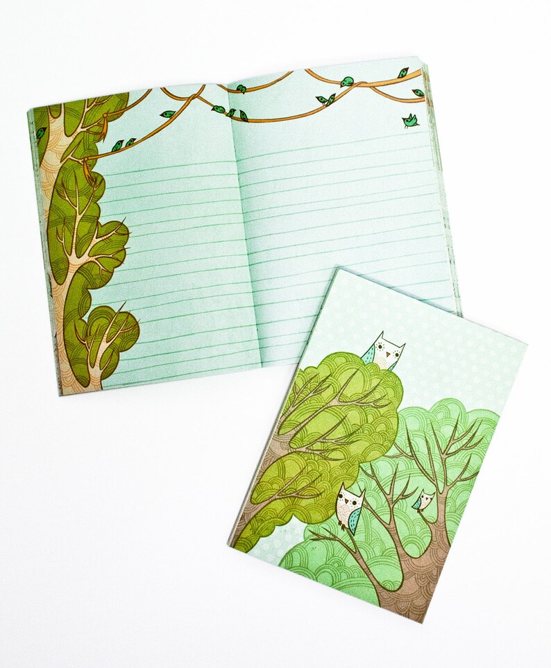 TREE JOURNAL Notebook for Journaling Owl Journal writing Etsy