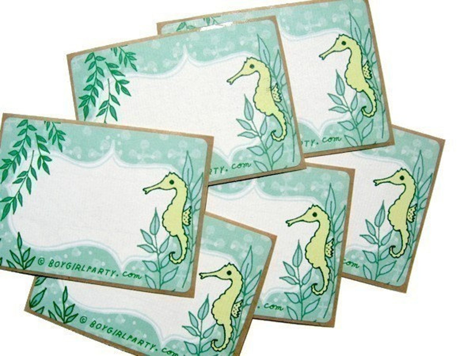 Seahorse STICKER LABELS for Jars Bottles Planner Tropical - Etsy