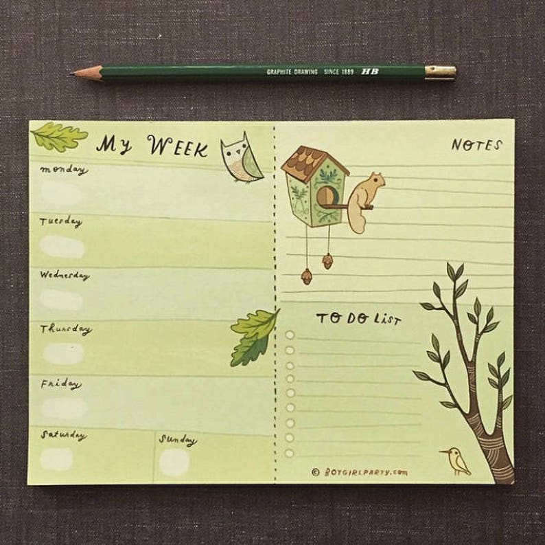 2024 Weekly Planner Pad Remote Learning Daily Planner Academic Planner Kids Desk Calendar Small weekly planner 2024 image 6