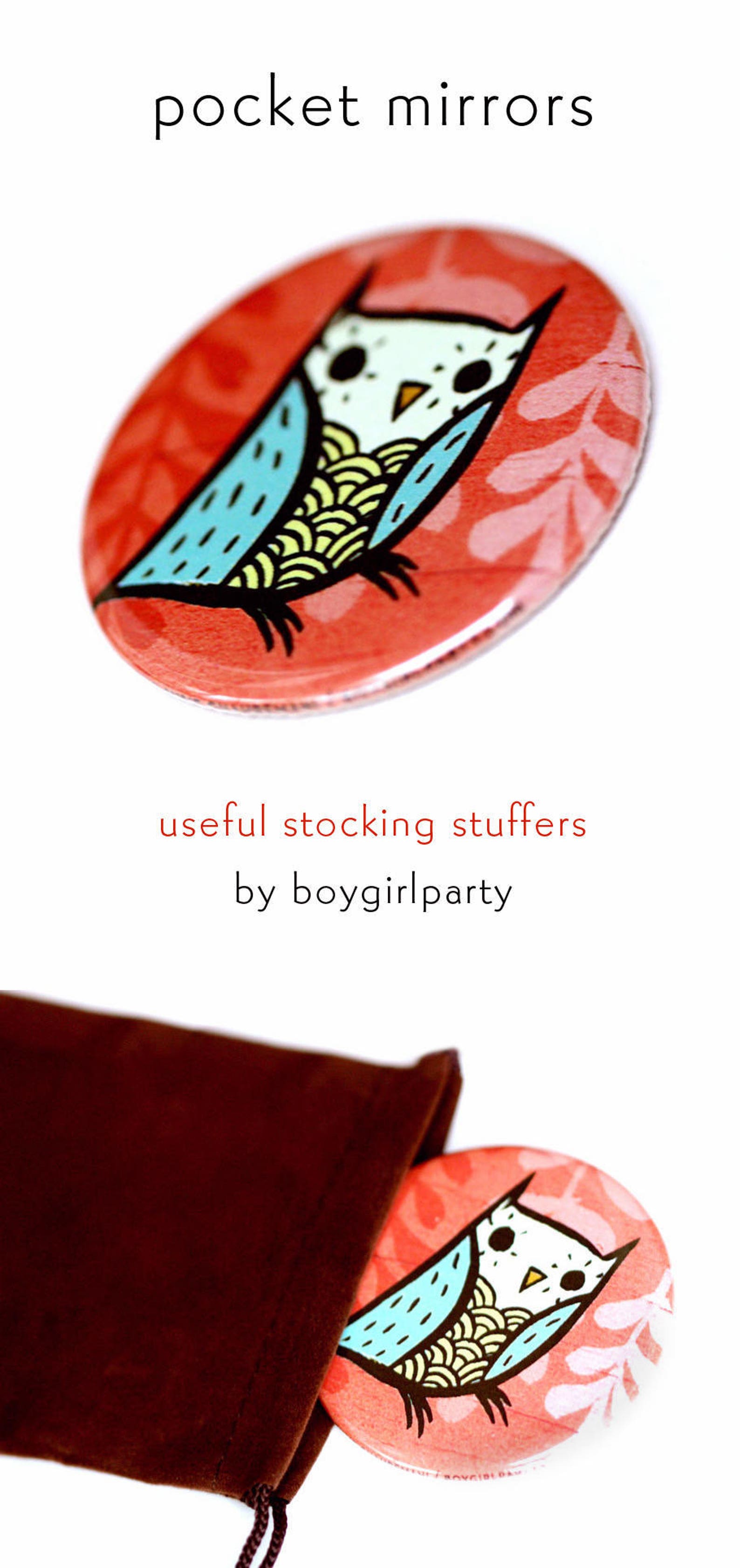 Handmade Baby Girl Shower Favors POCKET MIRROR Pink Finch Etsy