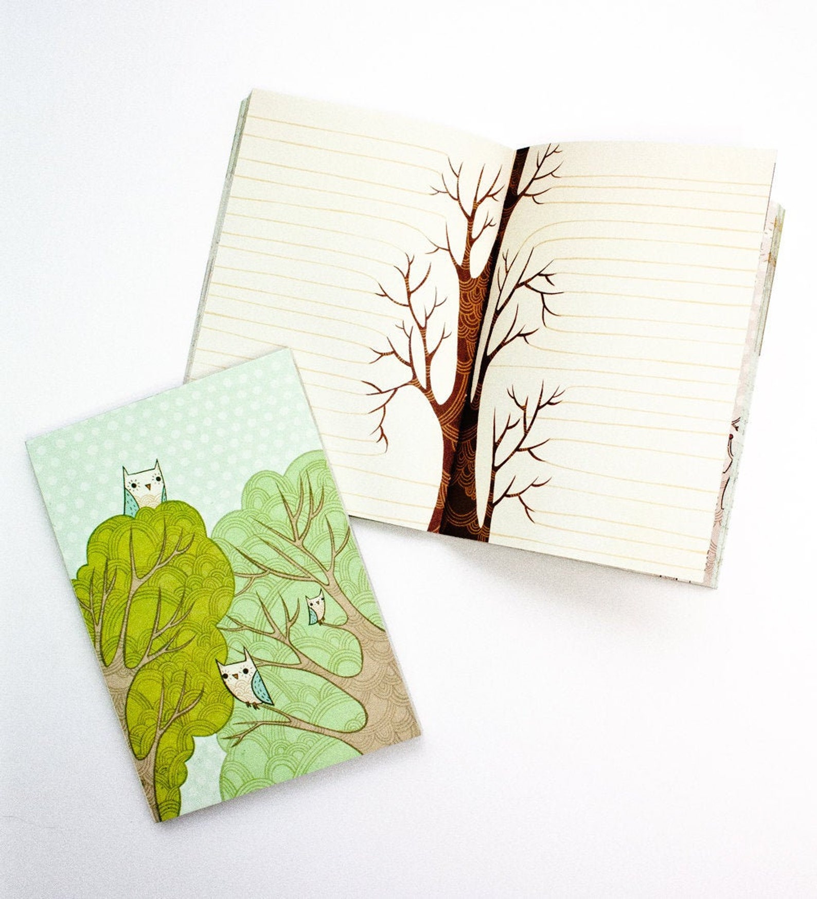 TREE JOURNAL Notebook for Journaling Owl Journal writing Etsy