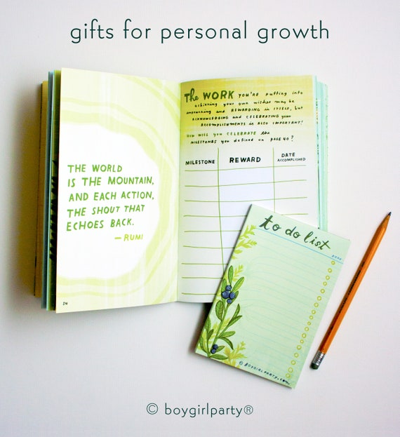 GROWTH Journal With Prompts Personal Growth Gift Birthday Gifts