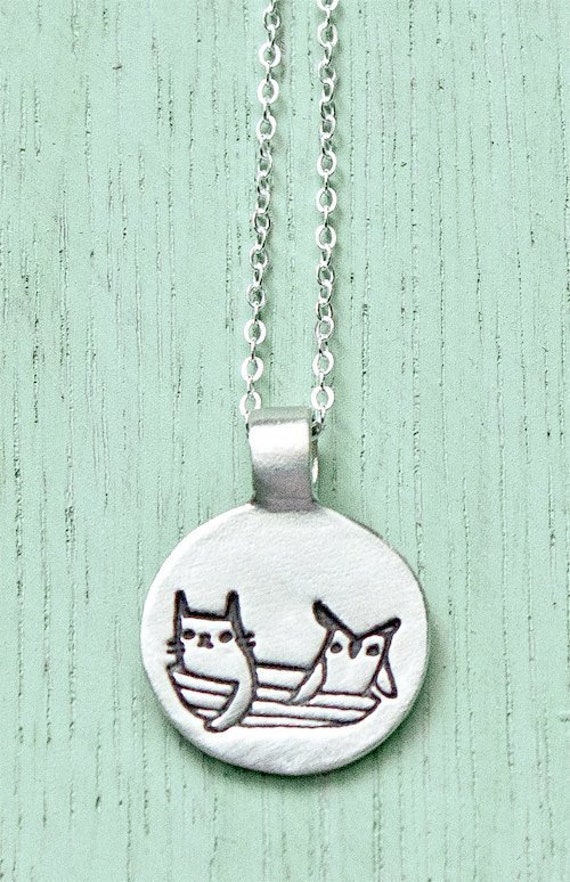 Literary Gifts OWL \u0026 PUSSYCAT Necklace 