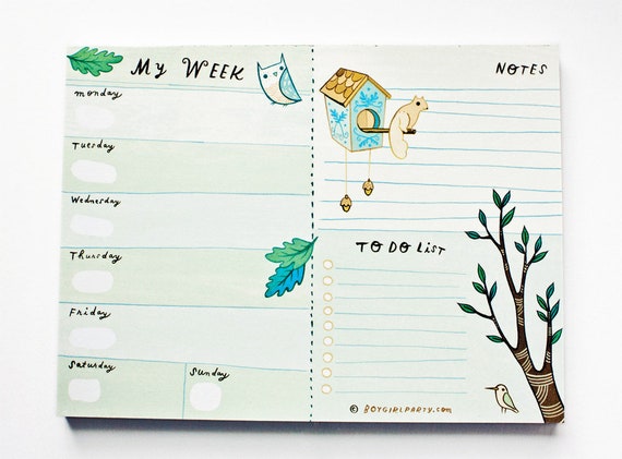 2023 Weekly Planner Notepad Undated Planner of Etsy Etsy