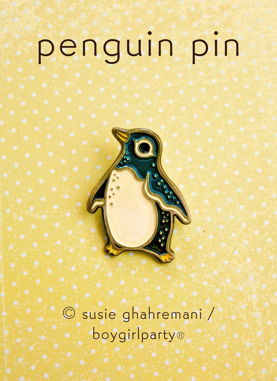 Cute Fox Penguin Brooch Lapel Pin Cartoon Animal Enamel Pins Badge