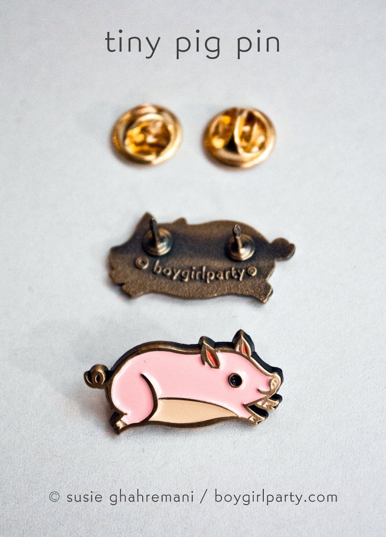 Enamel pin PIG PIN teacup pig enamel pin pink pig pins / pig jewelry enamel pins, pig lapel pin, cute pig pin, backpack pins pig gifts image 2