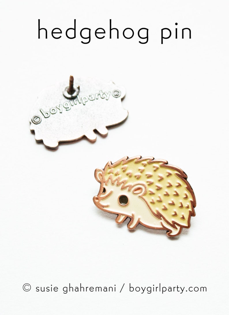 Hedgehog Pin Enamel Pins Hedgehog Enamel Pin Hedgehog Brooch Pin Hedgehog Jewelry Enamel Lapel Pin cartoon enamel pin cartoon pins image 2
