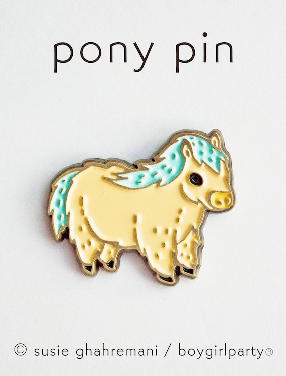 Icelandic Pony Enamel Pin: Kawaii Horse Girl Gift