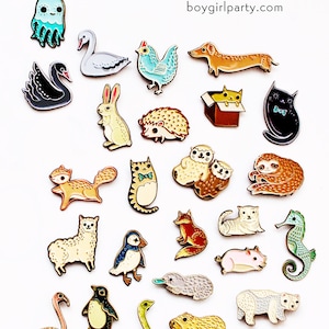 Kawaii Animal Enamel Pin PUFFIN Cute Pins Animal Pins - Etsy