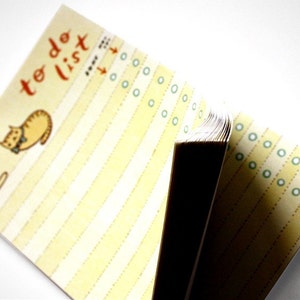 Cat TO DO LIST notepad by boygirlparty, bowtie kitty cat note pad memo list organizer cat stationery office gift image 3