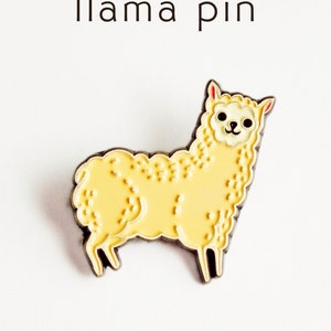 Alpaca Enamel Pin — Llama Gifts for Teen Girl — Vegan Pins — Small ...