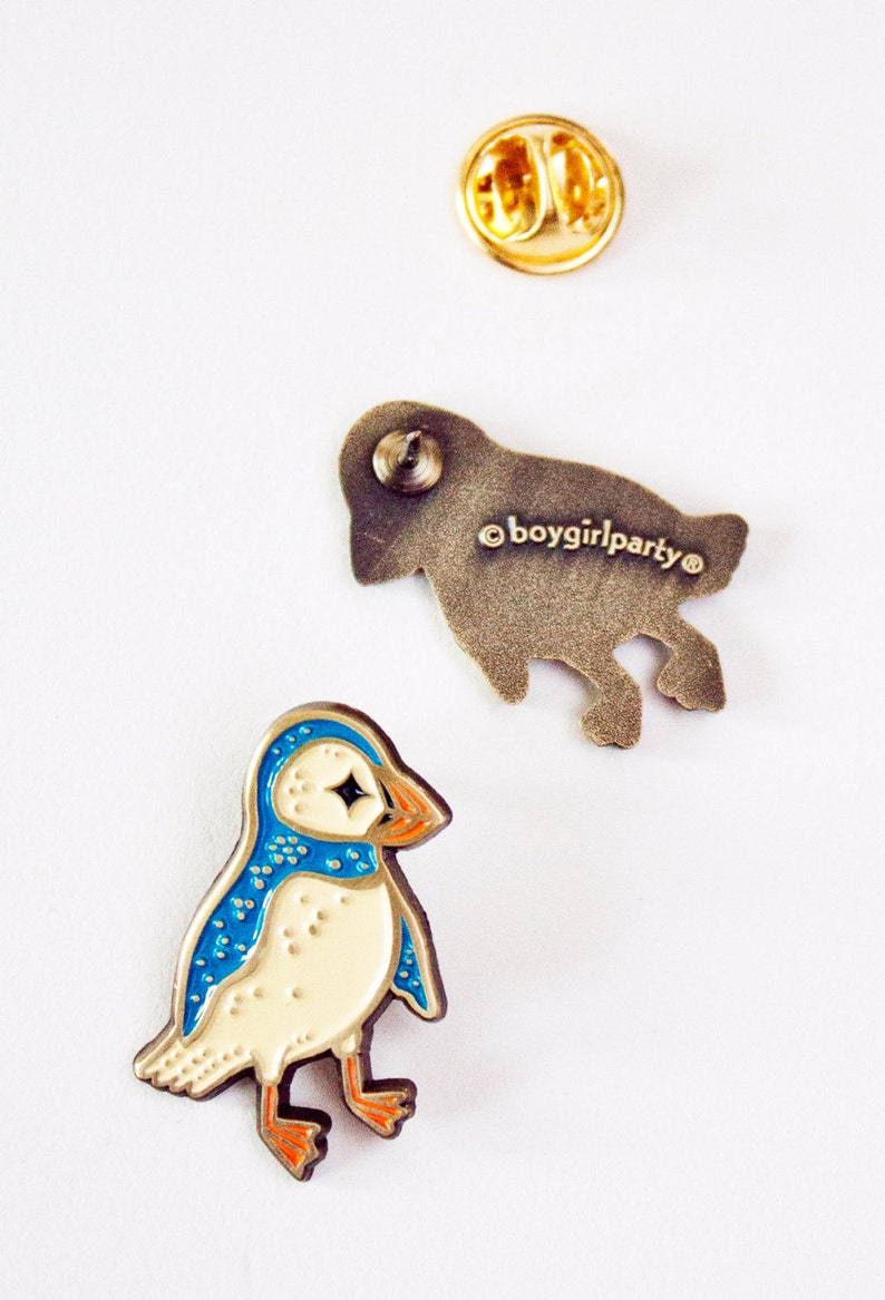 Kawaii Animal Enamel Pin — PUFFIN — Cute Pins — Animal Pins ...