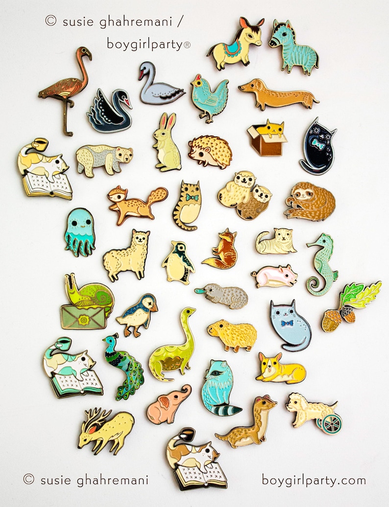 Kawaii Animal Enamel Pin PUFFIN Cute Pins Animal Pins Etsy