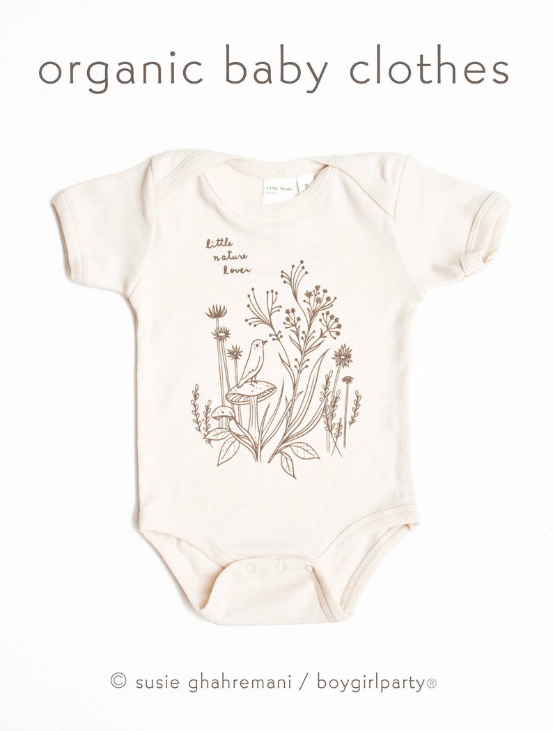 Organic Baby Clothes Nature Baby Clothing Organic Baby Clothing Organic Baby Bodysuit, natural baby clothes, organic gift baby bodysuit image 2