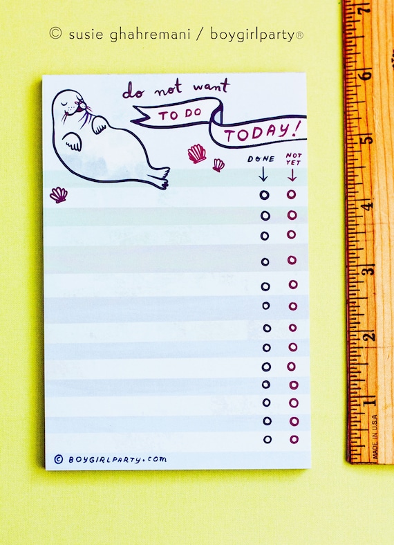 Funny Teen Desk Accessories — Lazy To Do List — Aesthetic Room Decor for Teen Girls — Office desk accessories — Aesthetic Desk Decor