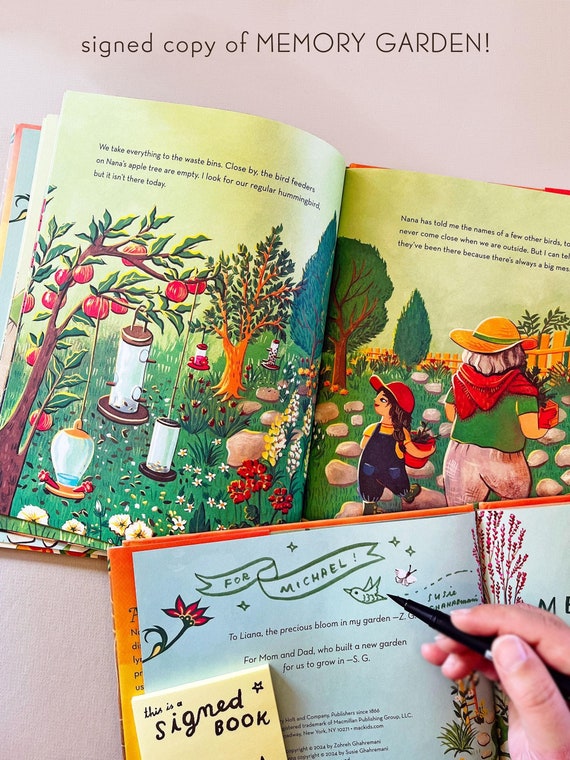 Personalized Signed Children's Book: Memory Garden, Gardening