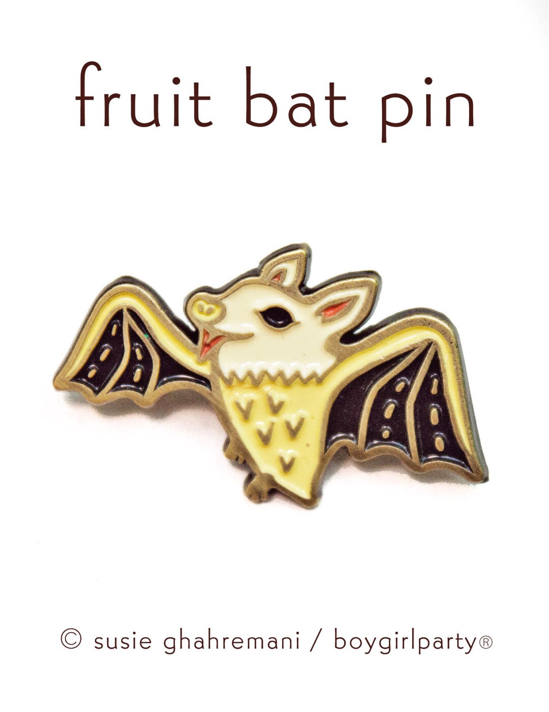 Bat Pin Cute Bat Gift Halloween Pins Fruit Bat Enamel Etsy