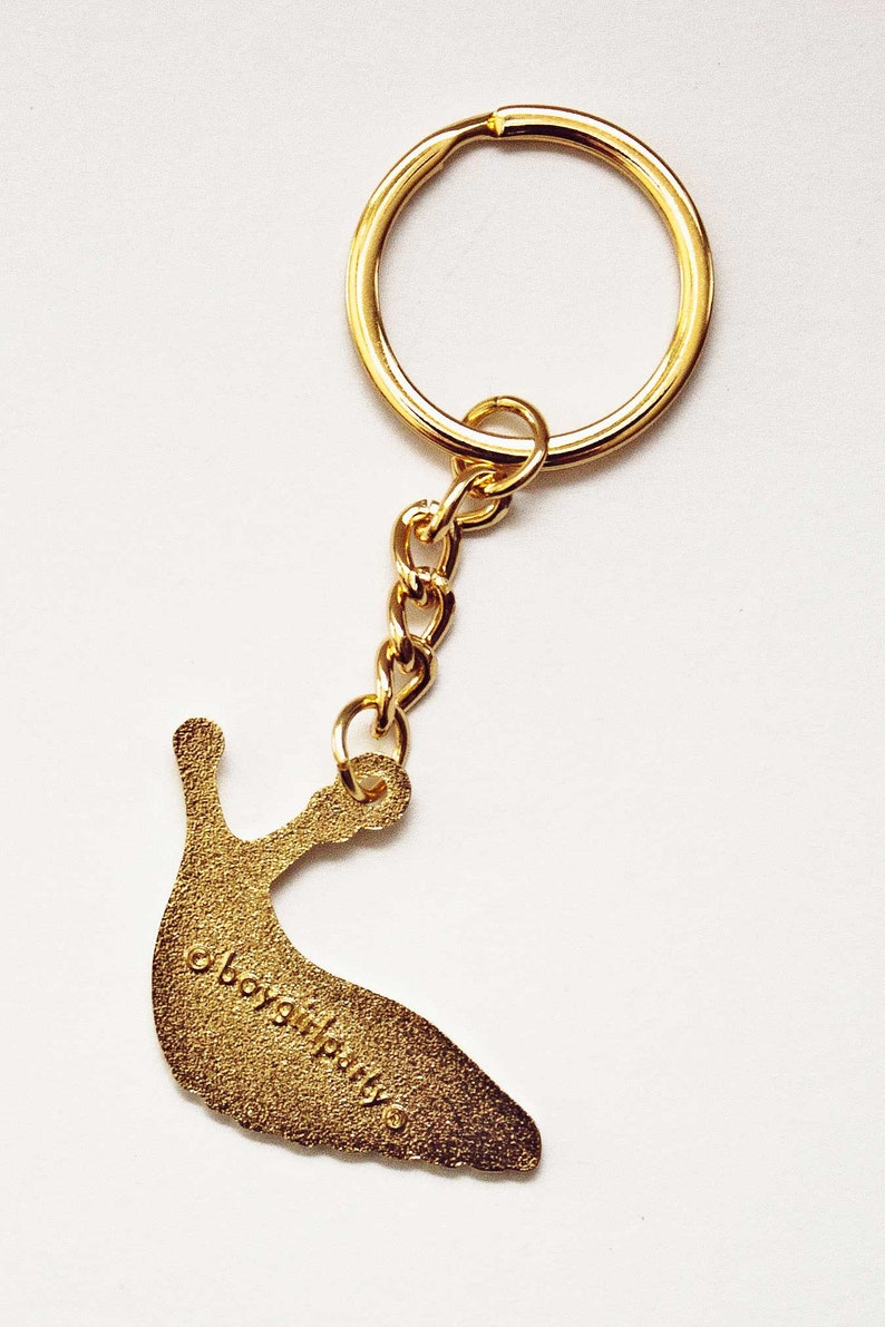Banana Slug Keychains by boygirlparty Yellow Slug Cute Aesthetic Keychain Charm Santa Cruz California Mascot Gift for Student image 6