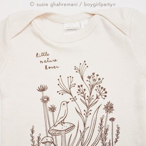 Nature Lover Baby Clothing Little Nature Lover Baby Bodysuit Organic Cotton Baby Clothes, shop organic baby clothes, nature baby clothes image 5