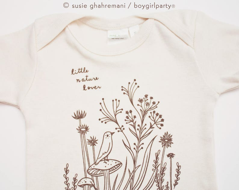 Nature Lover Baby Clothing Little Nature Lover Baby Bodysuit Organic Cotton Baby Clothes, shop organic baby clothes, nature baby clothes image 5