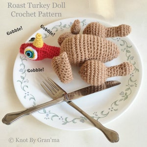 Crochet Turkey Plush Amigurumi Doll Crochet Pattern Thanksgiving Decorations image 2