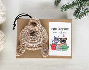 Fawn Pug Butt Dog Ornament Personalized Christmas Gifts Pug Christmas Card