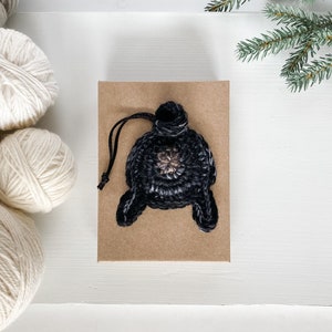 Black Pug Butt Ornament Christmas Decoration image 1