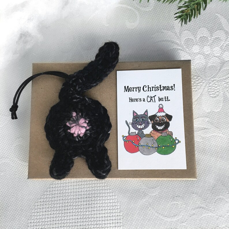 Black Cat Butt Personalized Christmas Gifts Secret Santa Gift for Women image 3