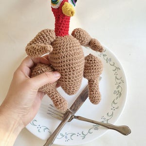 Crochet Turkey Plush Amigurumi Doll Crochet Pattern Thanksgiving Decorations image 4