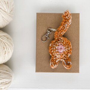 Orange Tabby Cat Butt Keychain Personalized 21st Birthday Gift for Her with Card image 3