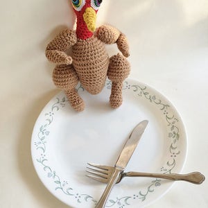 Crochet Turkey Plush Amigurumi Doll Crochet Pattern Thanksgiving Decorations image 3