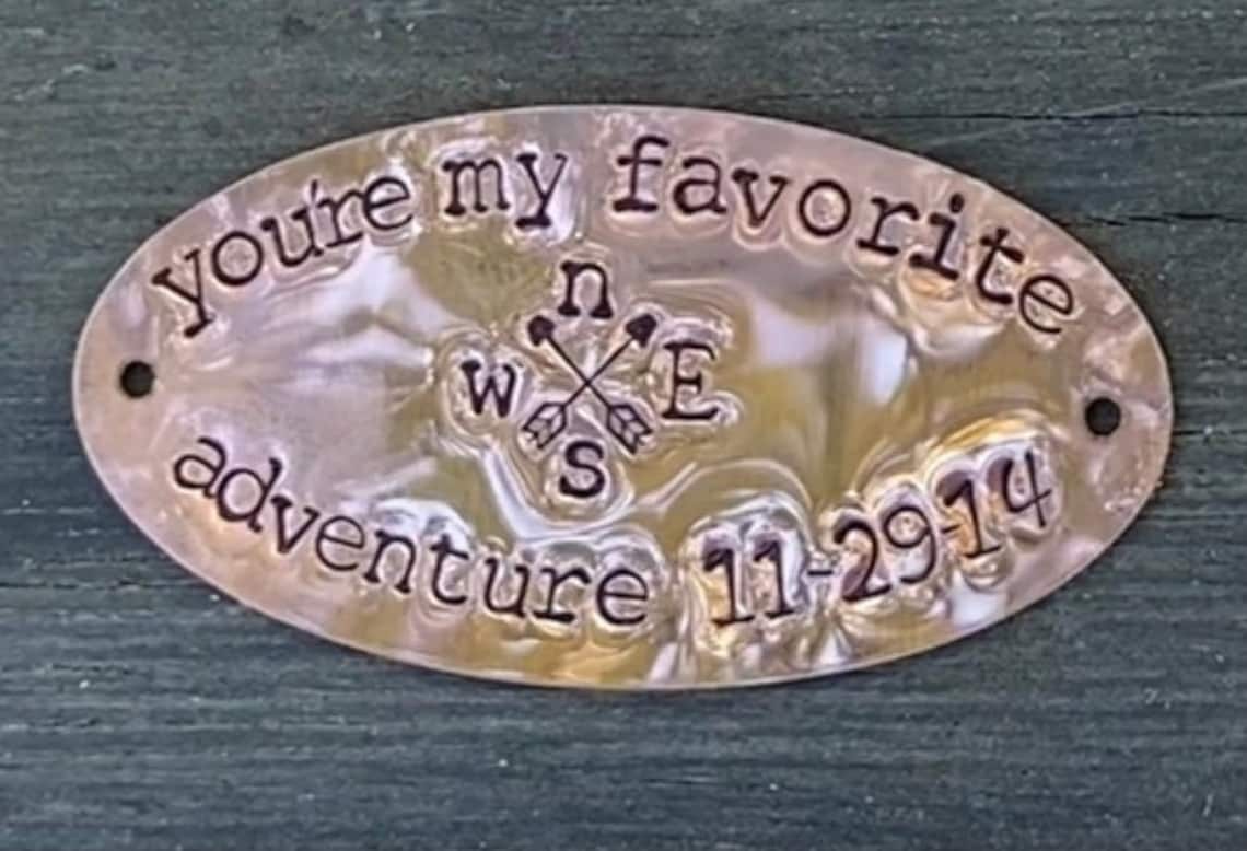 Custom Walking/ Hike Stick Medallion/ Personalize Hand Stamped Etsy