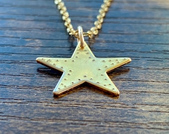 Dainty Boulder Flagstaff Star Gold Necklace/ Great Christmas/ Hannukah Gift Idea For Colorado Locals/ CU Students/ Holiday/  Gold Jewelry