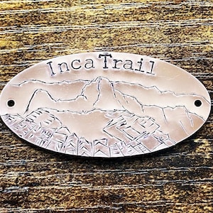 Custom Walking/ Hiking Stick Medallion/ Personalized Hand Stamped Stocknagel/ Great Father&#39;s Day Gift Idea/ Memorial/ Thumb Stick