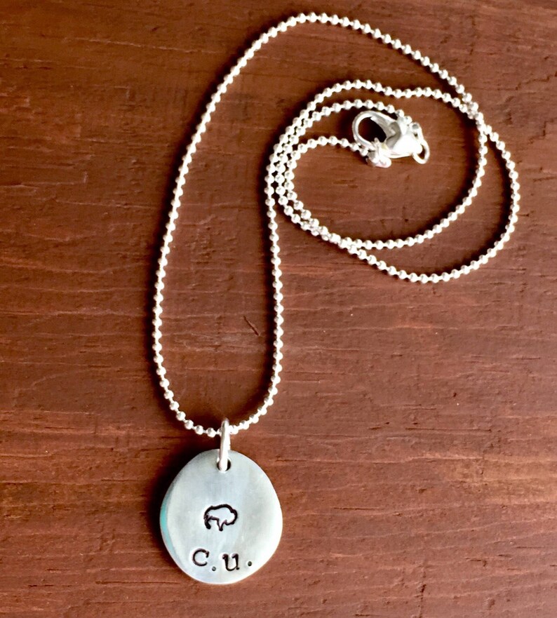 CU Boulder Buffalo Necklace University of Colorado Jewelry Etsy