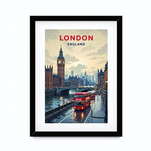 Arte mural imprimible, Impresión de arte digital, Póster de La Londres, Arte de pared de Londres, Cartel de viaje Londres, Regalo Inglaterra