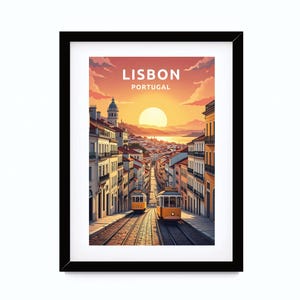 Arte mural imprimible, Impresión de arte digital, Póster de Lisboa, Arte de pared de Lisboa, Cartel de viaje de Lisboa, Regalo de Portugal