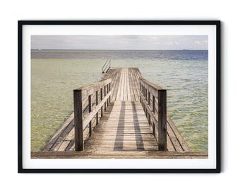 Dragør Pier Danemark, Photographie côtière minimaliste Art nordique, Téléchargement numérique imprimable, Dragør Photograph