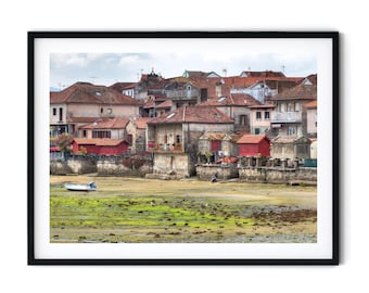 Combarro Galicia Fotografía, Pueblo Marinero con Casas de Piedra, Arte de Pared Descarga digital imprimible, fotografía de Combarro