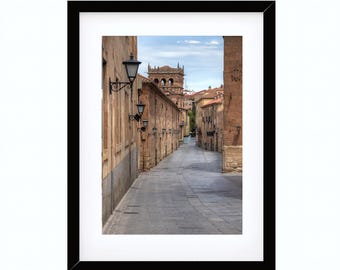 Rue historique de Salamanque, photographie d'architecture espagnole classique. Téléchargement numérique imprimable, photographie de Salamanque.