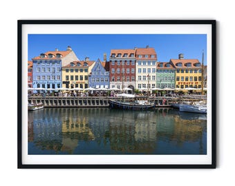 Nyhavn Copenhagen Print, Colorful Denmark Houses Photography, Nordic Cityscape Wall Art, Archway View Poster, Printable Digital Download