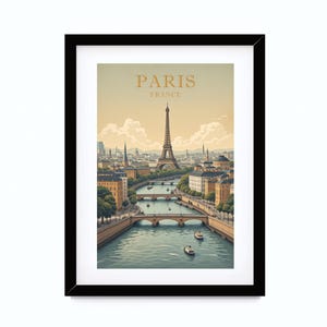 Arte mural imprimible, Impresión de arte digital, Póster de París, Arte de pared de París, Cartel de viaje París, Regalo de Francia
