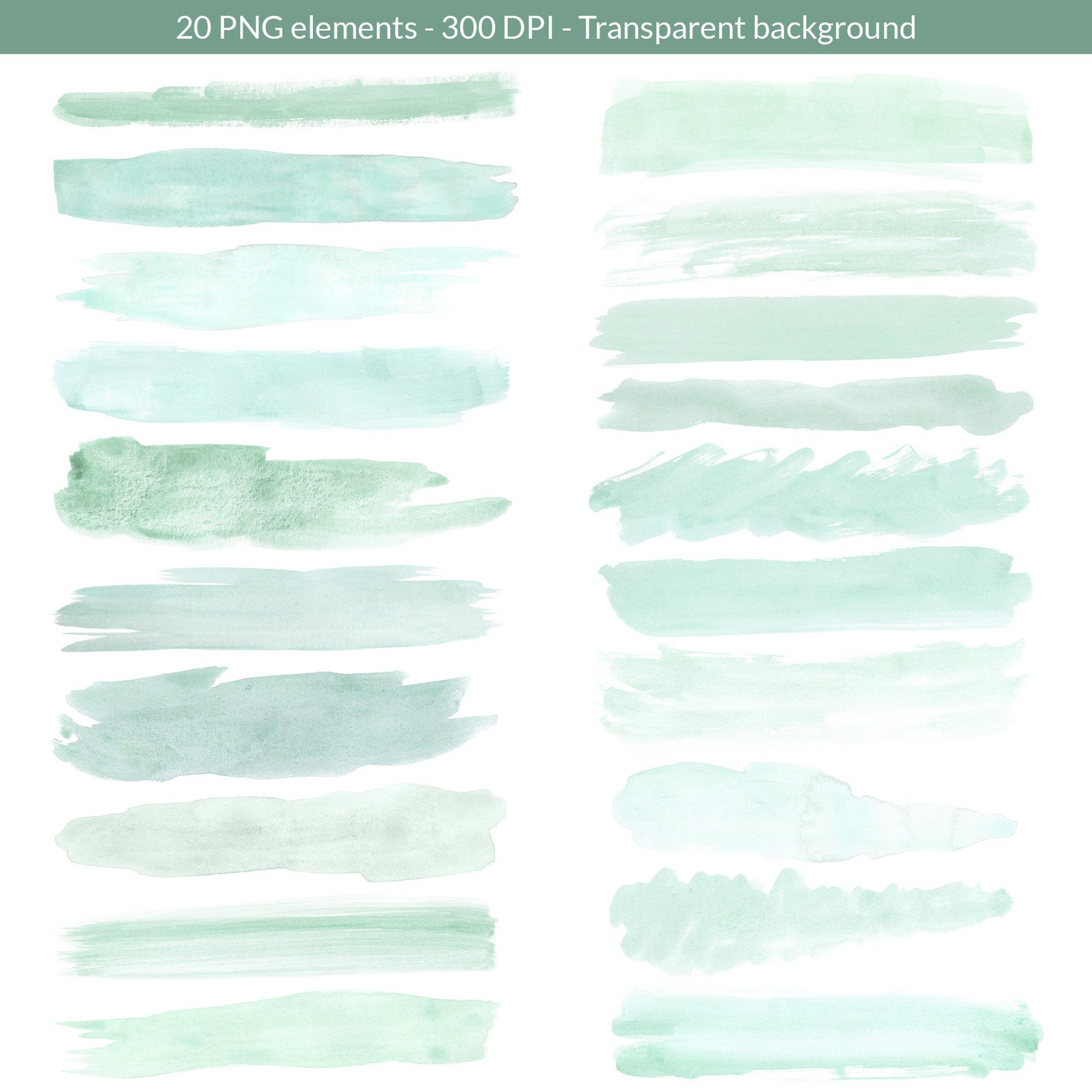 watercolor-mint-green-brush-strokes-clipart-20-transparent-png