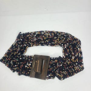 Stretch Beaded Belt Wooden Buckle - Etsy display picture 1